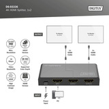 Digitus DS-55336, Splitter HDMI negro