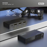 Digitus Divisor HDMI 4K, 1x2, Splitter HDMI negro