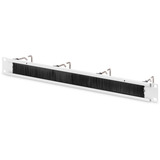 Digitus Panel de gestión de cables de 19" con soportes de acero y tira de cepillos, Guía para cable gris claro
