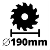EINHELL 4331005 sierra circular portátil 19 cm Negro, Rojo 6000 RPM 1500 W rojo/Negro, Madera, Negro, Rojo, 19 cm, 6000 RPM, 6,6 cm, 4,8 cm