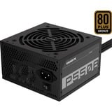 GIGABYTE P550B unidad de fuente de alimentación 550 W 20+4 pin ATX ATX Negro, Fuente de alimentación de PC negro, 550 W, 100 - 240 V, 50/60 Hz, 8 - 4 A, Activo, 108 W