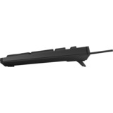 HP Teclado con cable 125 negro, Completo (100%), USB, Interruptor de membrana, Negro