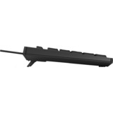 HP Teclado con cable 125 negro, Completo (100%), USB, Interruptor de membrana, Negro