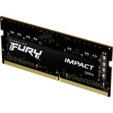 Kingston FURY FURY Impact módulo de memoria 8 GB 1 x 8 GB DDR4 2666 MHz, Memoria RAM negro, 8 GB, 1 x 8 GB, DDR4, 2666 MHz, 260-pin SO-DIMM, Negro