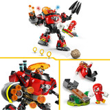 LEGO Knuckles vs. Meca Egg Crusher del Dr. Eggman, Juegos de construcción Juego de construcción, 8 año(s), Plástico, 350 pieza(s), 452 g