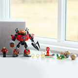 LEGO Knuckles vs. Meca Egg Crusher del Dr. Eggman, Juegos de construcción Juego de construcción, 8 año(s), Plástico, 350 pieza(s), 452 g