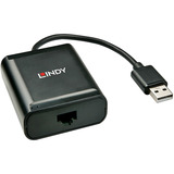 Lindy Extensor USB 2.0 Cat.6 de 4 puertos negro