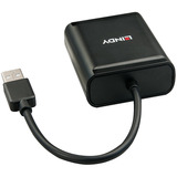 Lindy Extensor USB 2.0 Cat.6 de 4 puertos negro
