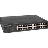 Netgear GS324 No administrado Gigabit Ethernet (10/100/1000) Negro, Interruptor/Conmutador No administrado, Gigabit Ethernet (10/100/1000), Montaje en rack, Montaje de pared