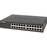 Netgear GS324 No administrado Gigabit Ethernet (10/100/1000) Negro, Interruptor/Conmutador No administrado, Gigabit Ethernet (10/100/1000), Montaje en rack, Montaje de pared