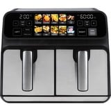 ProfiCook Freidora de aire caliente doble PC-FR 1287 H acero fino/Negro