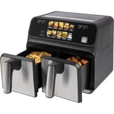 ProfiCook Freidora de aire caliente doble PC-FR 1287 H acero fino/Negro