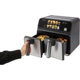 ProfiCook Freidora de aire caliente doble PC-FR 1287 H acero fino/Negro