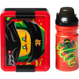 Room Copenhagen LEGO Lunch Box Set Ninjago, Vajilla rojo/Negro