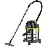 Ryobi 5133004724, Aspiradora en húmedo y en seco negro/Acero fino