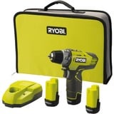 Ryobi Atornillador compacto a batería R12DD-220S, 12Volt, Taladro/destornillador verde/Negro