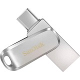 SanDisk Ultra Dual Drive Luxe unidad flash USB 1000 GB USB Type-A / USB Type-C 3.2 Gen 1 (3.1 Gen 1) Acero inoxidable, Lápiz USB plateado, 1000 GB, USB Type-A / USB Type-C, 3.2 Gen 1 (3.1 Gen 1), 150 MB/s, Girar, Acero inoxidable