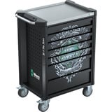 Wera 9705 Tool Rebel Carro de taller Stainless 1, con equipamiento, Carros de herramienta negro/Plateado