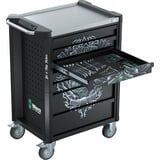 Wera 9705 Tool Rebel Carro de taller Stainless 1, con equipamiento, Carros de herramienta negro/Plateado
