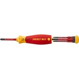 Wiha Destornillador con cargador de puntas PocketMax electric rojo/Amarillo