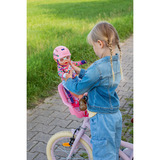 ZAPF Creation BABY born® Asiento de bicicleta, Accesorios para muñecas rosa neón/Azul