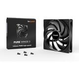 be quiet! Pure Wings 3 140mm PWM high-speed Carcasa del ordenador Ventilador 14 cm Negro 1 pieza(s) negro, Ventilador, 14 cm, 1800 RPM, 122,6 m³/h, Negro