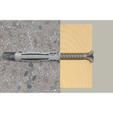 fischer Taco de expansión SX Plus 4x20, Pasador gris claro