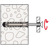 fischer Taco de expansión SX Plus 4x20, Pasador gris claro