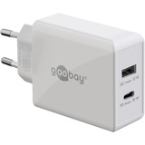 goobay Cargador rápido dual USB-C PD 30 vatios blanco