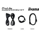 iiyama ProLite XUB2293HSU-W7 pantalla para PC 54,6 cm (21.5") 1920 x 1080 Pixeles Full HD LED Blanco, Monitor LED blanco (mate), 54,6 cm (21.5"), 1920 x 1080 Pixeles, Full HD, LED, 1 ms, Blanco
