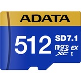 ADATA UD512GEX3L1-C memoria flash 512 GB MicroSDXC UHS-II, Tarjeta de memoria azul/Amarillo, 512 GB, MicroSDXC, UHS-II, 800 MB/s, 700 MB/s, Class 3 (U3)