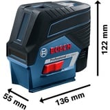 Bosch GCL 2-50 C Nivel de línea/punto 20 m 650 nm (<1 mW), Láser de líneas cruzadas azul/Negro, 20 m, 0,3 mm/m, 4°, 50 m, Rojo, 650 nm (<1 mW)
