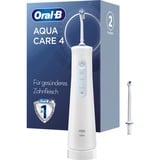 Braun AquaCare 4 Irrigador oral, Limpieza bucal blanco, Blanco, Irrigador dental inalámbrico, Cepillo dental oscilante, Botones, Batería, 159 mm