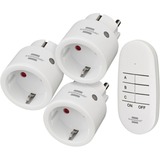 Brennenstuhl Comfort-Line Mini Radio Switching Set 3+1 , Toma de corriente con interruptor blanco