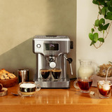 Cecotec Power Espresso 20 Barista Compact, Cafetera espresso acero fino cepillado