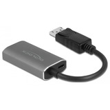 DeLOCK 63118 adaptador de cable de vídeo 0,2 m DisplayPort HDMI tipo A (Estándar) Gris negro/Gris, 0,2 m, DisplayPort, HDMI tipo A (Estándar), Macho, Hembra, Derecho