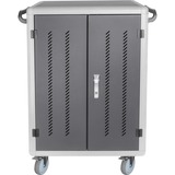 Digitus Armario de carga móvil para notebooks / tabletas hasta 15,6 pulgadas, Estación de carga negro, 6 pulgadas, Independiente, Negro, Piso, Acrilonitrilo butadieno estireno (ABS), Aluminio, Acero, Portátil, 39,6 cm (15.6")