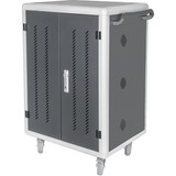 Digitus Armario de carga móvil para notebooks / tabletas hasta 15,6 pulgadas, Estación de carga negro, 6 pulgadas, Independiente, Negro, Piso, Acrilonitrilo butadieno estireno (ABS), Aluminio, Acero, Portátil, 39,6 cm (15.6")