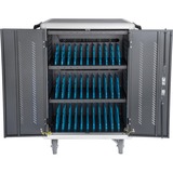 Digitus Armario de carga móvil para notebooks / tabletas hasta 15,6 pulgadas, Estación de carga negro, 6 pulgadas, Independiente, Negro, Piso, Acrilonitrilo butadieno estireno (ABS), Aluminio, Acero, Portátil, 39,6 cm (15.6")