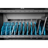 Digitus Armario de carga móvil para notebooks / tabletas hasta 15,6 pulgadas, Estación de carga negro, 6 pulgadas, Independiente, Negro, Piso, Acrilonitrilo butadieno estireno (ABS), Aluminio, Acero, Portátil, 39,6 cm (15.6")