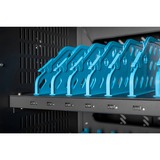 Digitus Armario de carga móvil para notebooks / tabletas hasta 15,6 pulgadas, Estación de carga negro, 6 pulgadas, Independiente, Negro, Piso, Acrilonitrilo butadieno estireno (ABS), Aluminio, Acero, Portátil, 39,6 cm (15.6")