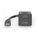 Digitus Cable divisor en Y HDMI, Cable Y negro