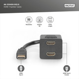 Digitus Cable divisor en Y HDMI, Cable Y negro