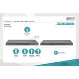 Digitus Conmutador HDMI 4K, 4x2 gris