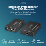 Digitus DA-73120, Extensor USB negro