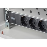 Digitus DN-95411 base múltiple 2 m 3 salidas AC Negro, Regleta negro/Aluminio, 2 m, 3 salidas AC, Tipo F, Aluminio, Negro, 250 V