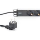 Digitus DN-95411 base múltiple 2 m 3 salidas AC Negro, Regleta negro/Aluminio, 2 m, 3 salidas AC, Tipo F, Aluminio, Negro, 250 V