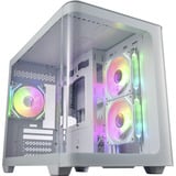 FSP S380-WA Carcasa Mini Tower mITX, mATX Blanco ARGB, Cajas de torre blanco, mATX Blanco ARGB, Micro Torre, PC, Blanco, micro ATX, Mini-ITX, SPCC, Vidrio templado, Juego