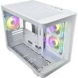 FSP S380-WA Carcasa Mini Tower mITX, mATX Blanco ARGB, Cajas de torre blanco, mATX Blanco ARGB, Micro Torre, PC, Blanco, micro ATX, Mini-ITX, SPCC, Vidrio templado, Juego