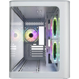FSP S380-WA Carcasa Mini Tower mITX, mATX Blanco ARGB, Cajas de torre blanco, mATX Blanco ARGB, Micro Torre, PC, Blanco, micro ATX, Mini-ITX, SPCC, Vidrio templado, Juego
